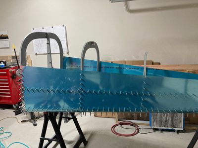 The aft fuselage drilled.