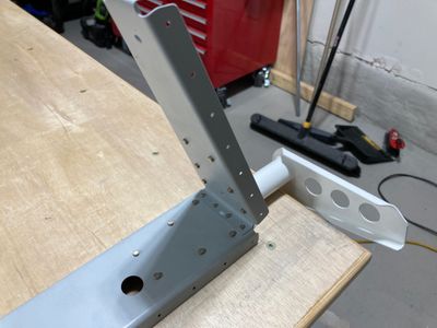 The root rib riveted to the spar.