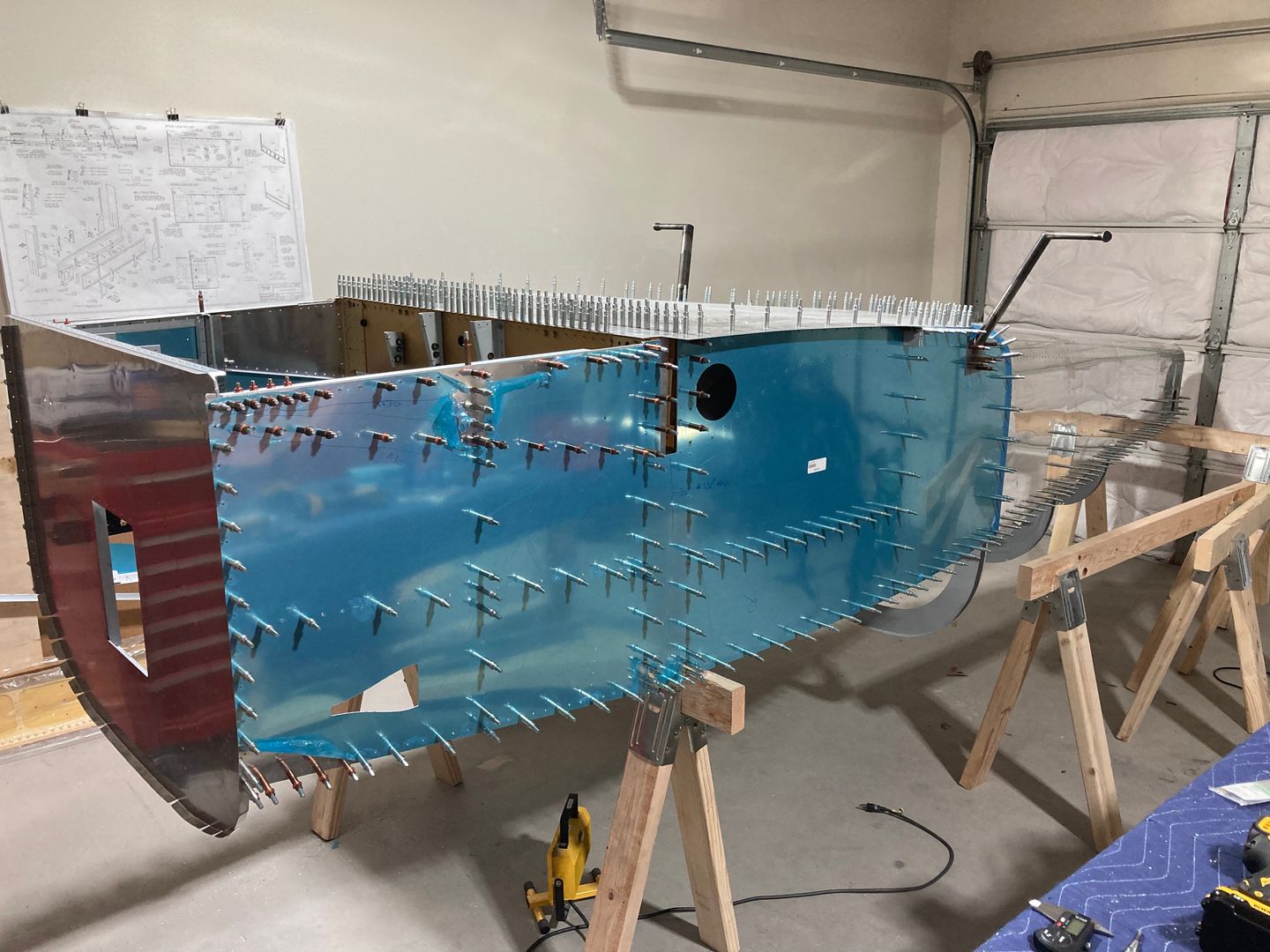 The fuselage.