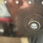 The outside view of the fuel vent.
