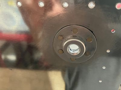 The outside view of the fuel vent.