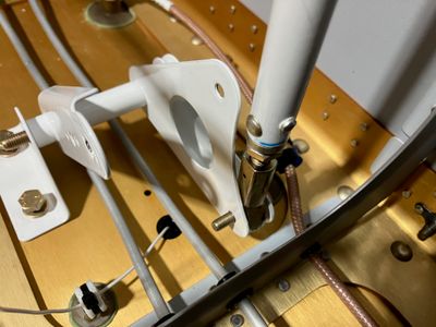 Wires around the bellcrank.