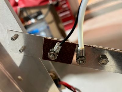 Terminals on the antenna.