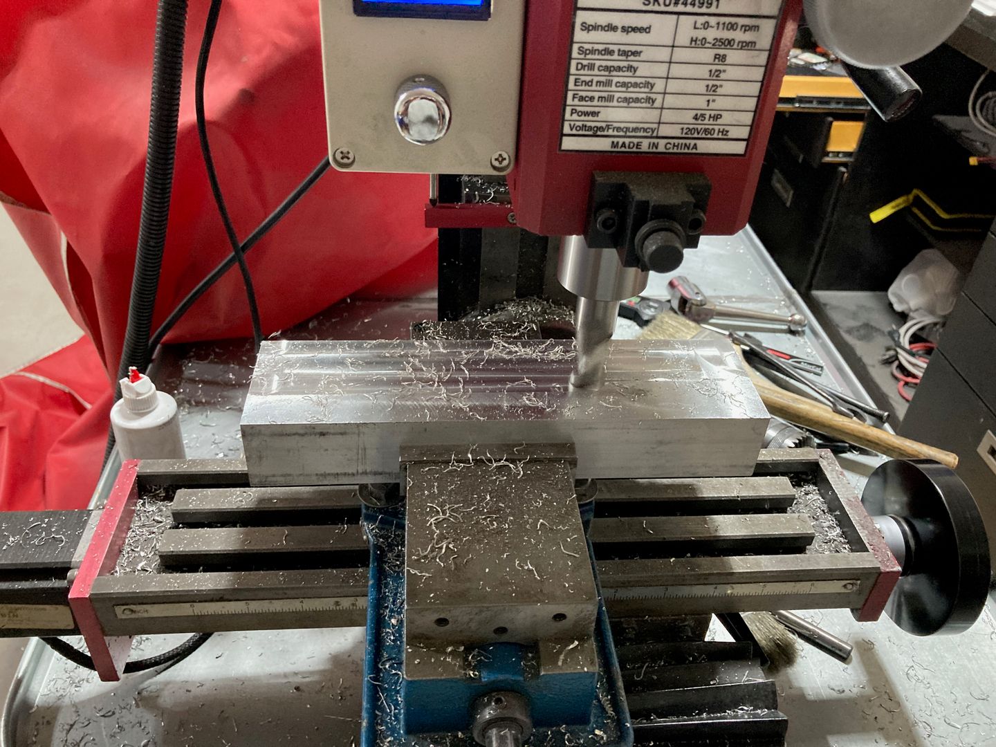 Machining the bars.