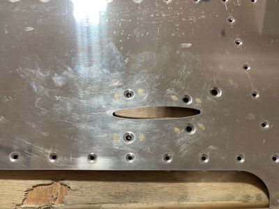 Installed the nutplates for the rudder cable fairings.