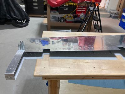 Riveted the skin and the counterbalance skin together.