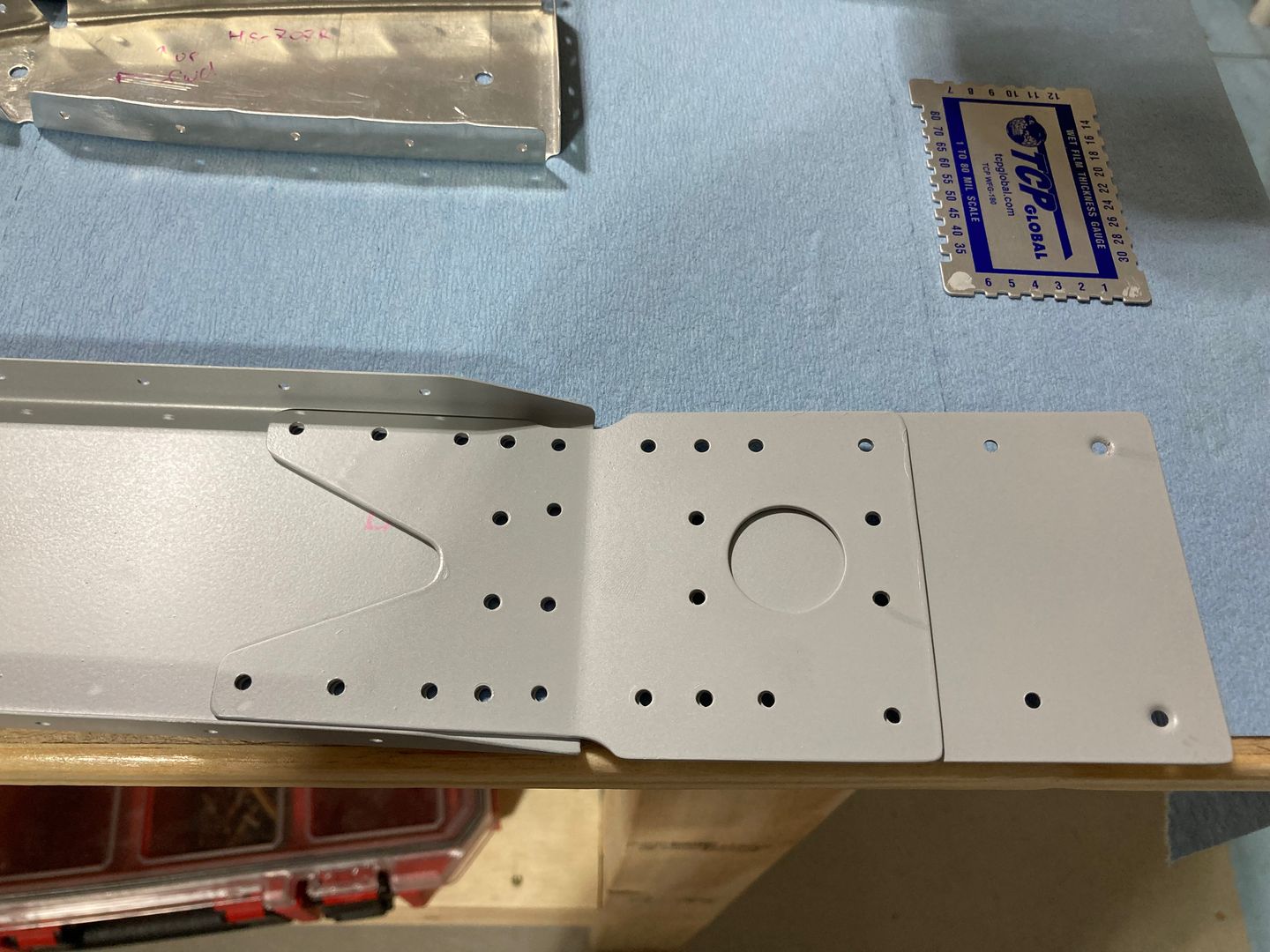 Some of the primed parts (and unprimed in the back).