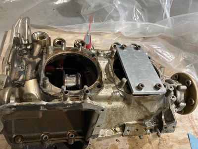 Using the tool to split the case.