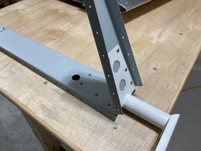 The horn riveted to the spar.