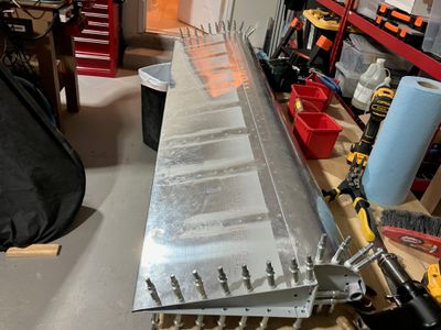 The top rivets are done.