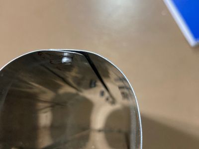 For comparison, my practice kit #1 -- edges are loose inside!