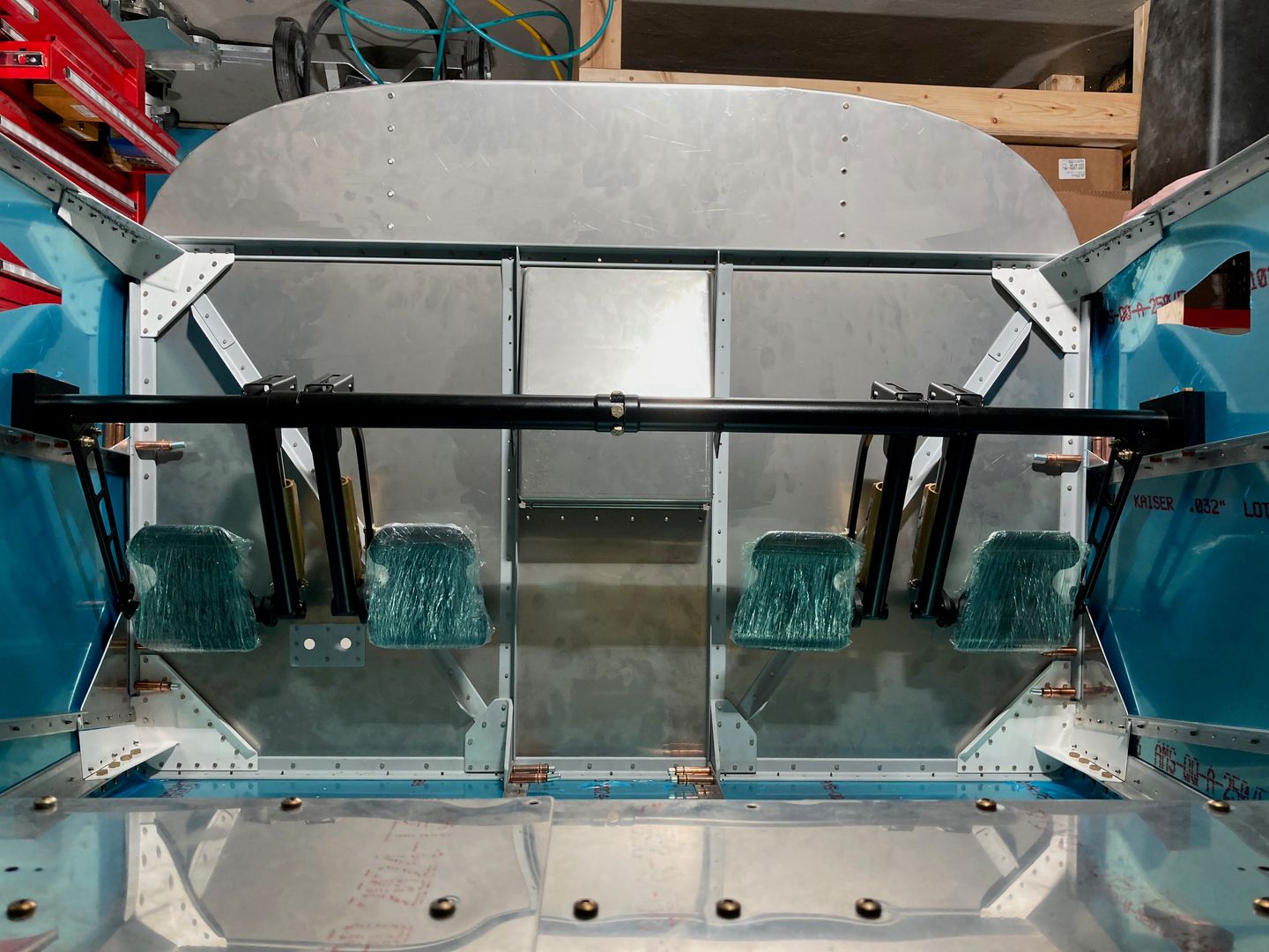 The system installed in the fuselage.