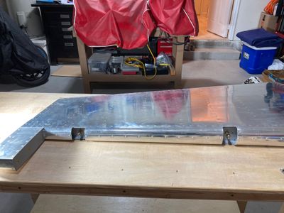 The leading edge rolled and riveted.
