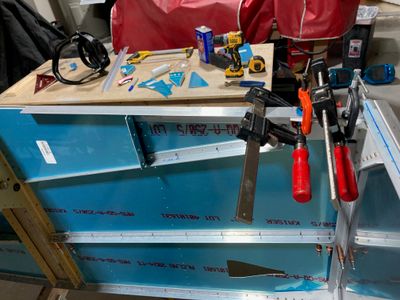 Fitting the lower longeron.