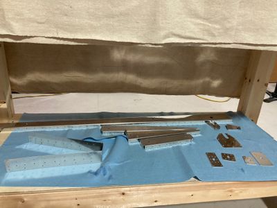 Priming the right elevator understructure parts