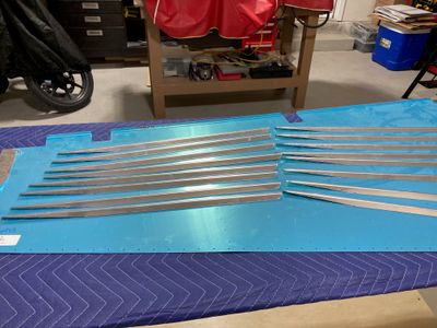 Made rough cut of rudder stiffeners.