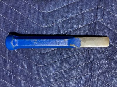 Removed another half of the chisel.