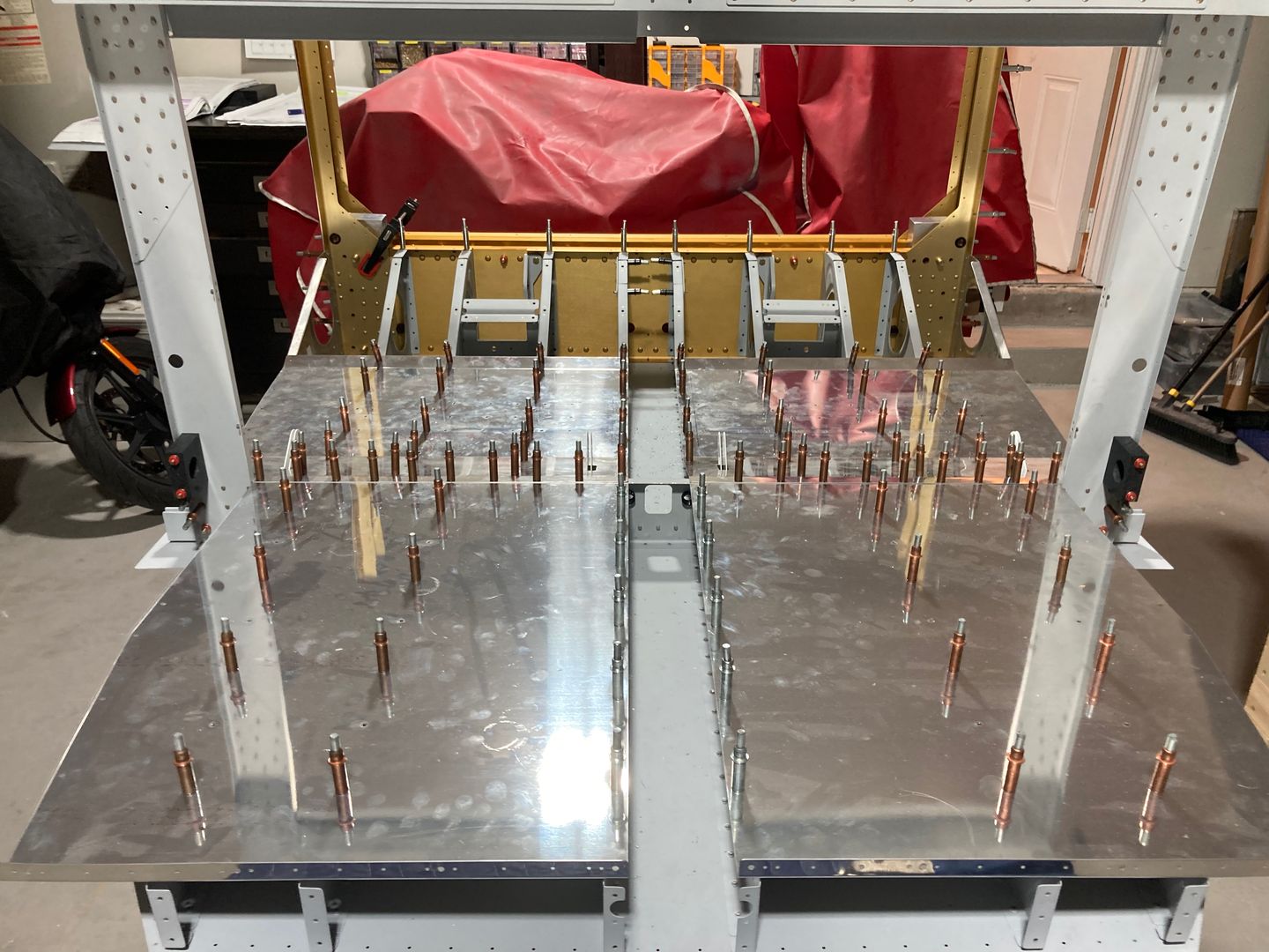 The floors are drilled.